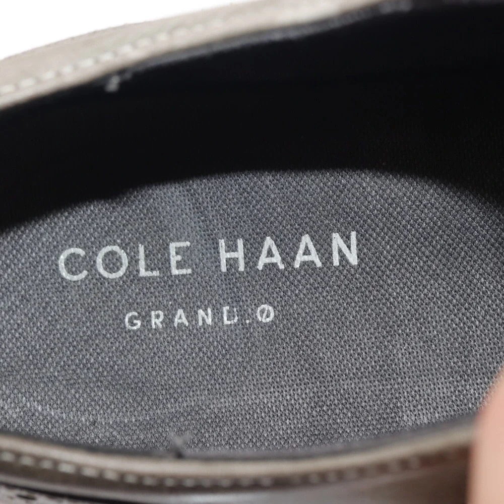 Cole Haan Mens Grand Tour Oxford Sneaker Size 9 Gray Leather Wingtip Dress Shoes